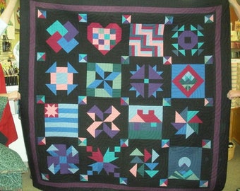 Amish Sampler Quilt 72" square