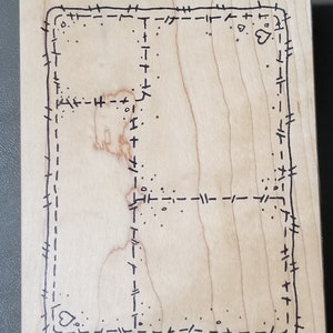 Sampler Frame Rubber Stamp