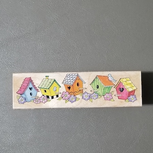 Tampon en caoutchouc Five Little Birdhouses
