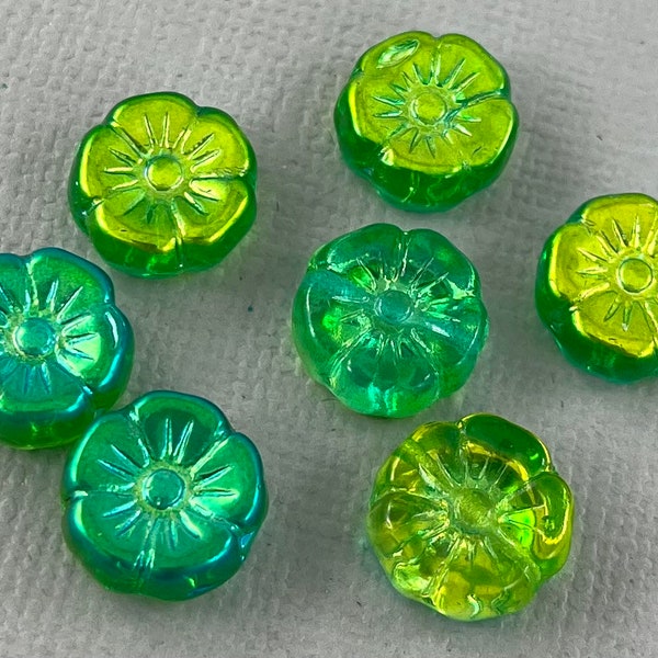 Glass Flower Beads Etsy