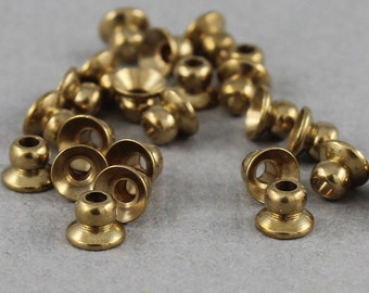 Tiny raw brass spacer bead caps - 3mm x 4mm - 24, 72, 144 pcs - BC103