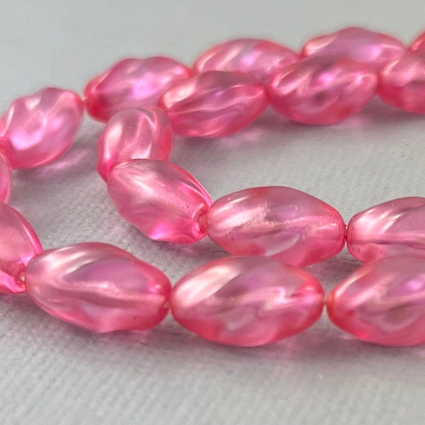 Pink Glass Beads Etsy