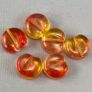Perline di mela, ciliegia, zucca, giallo arancio, perline di frutta in vetro pressato ceco, perline alimentari, 12 mm x 11 mm, 6 o 12 pezzi, MG1090-b362