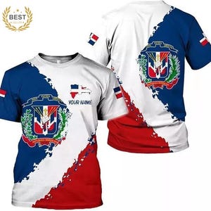 Magliette dominicane personalizzate T-SHIRT 3D Repubblica Dominicana Taglia USA Regalo per la festa della mamma