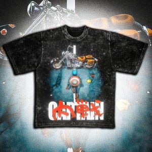 T-shirt, felpa o cappuccio ispirata ad Akira, eroe vintage - Abbigliamento pesante lavato, regalo perfetto per gli appassionati di anime e fumetti