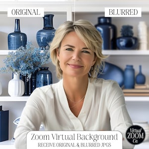 Zoom Background Navy Blue Bookshelf Blue Hamptons Bookshelf Professional Zoom Photo Virtual Background Zoom Meeting Video Conference Google