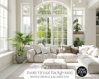 Zoom Background Professional Zoom Background Luxury Home White Home Zoom Virtual Background Zoom Meeting Video Conference Indoor Plants Zoom