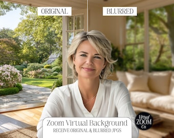 Spring Home Zoom Background Window View Virtual Office for Meetings Video Conference Garden View Summer Living Room Outdoor Garden Zoom 16:9