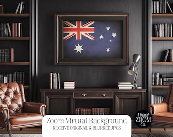 Zoom Background Corporate Office Australian Flag Professional Zoom Background Virtual Background Office Zoom Zoom Meeting Video Conference