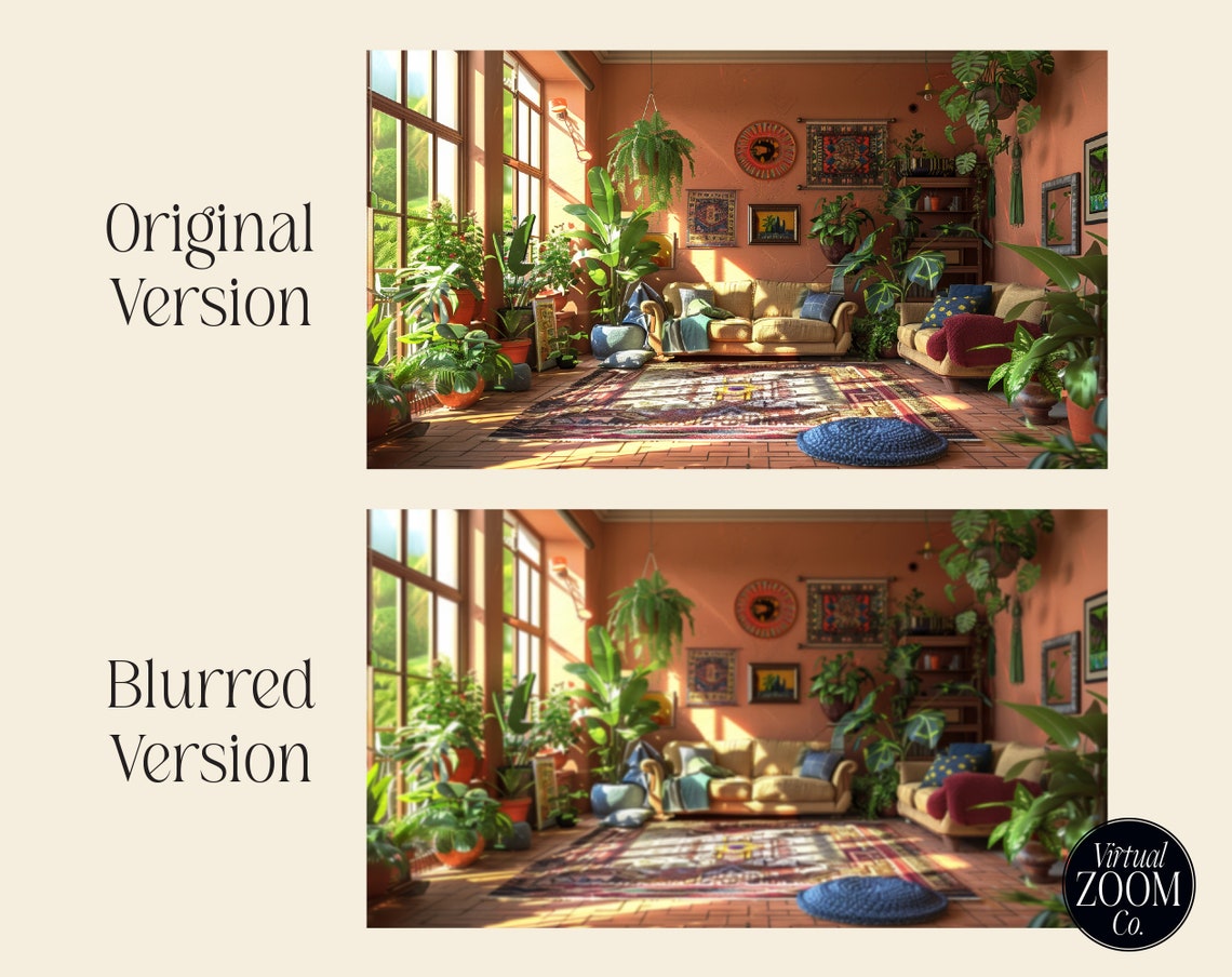 Zoom Background Plant Zoom Background Boho Home Plant Room Zoom Mexican ...