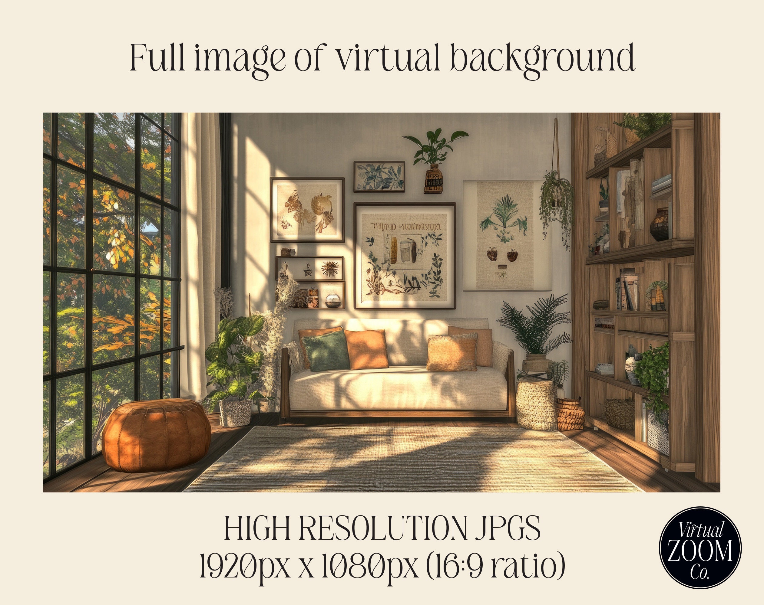 Zoom Background Wall Art Family Room Professional Zoom Background Home ...