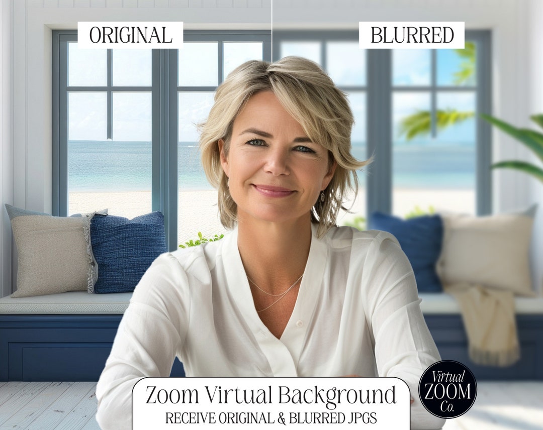 Zoom Background Coastal Beach Home Beach House Zoom Background Summer