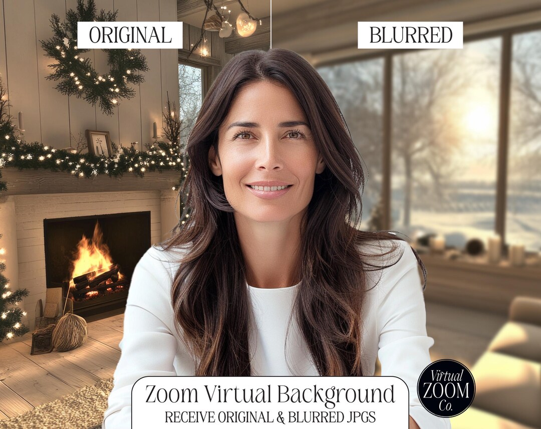 Zoom Background Festive Home Zoom Christmas Zoom Winter Home Virtual ...
