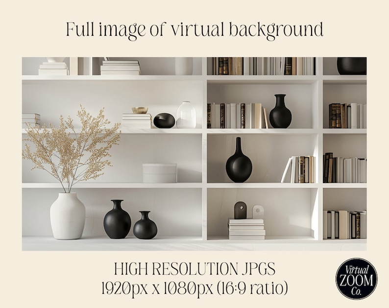 Zoom Background, Black Books on Bookshelf, Virtual Background Bookshelf ...