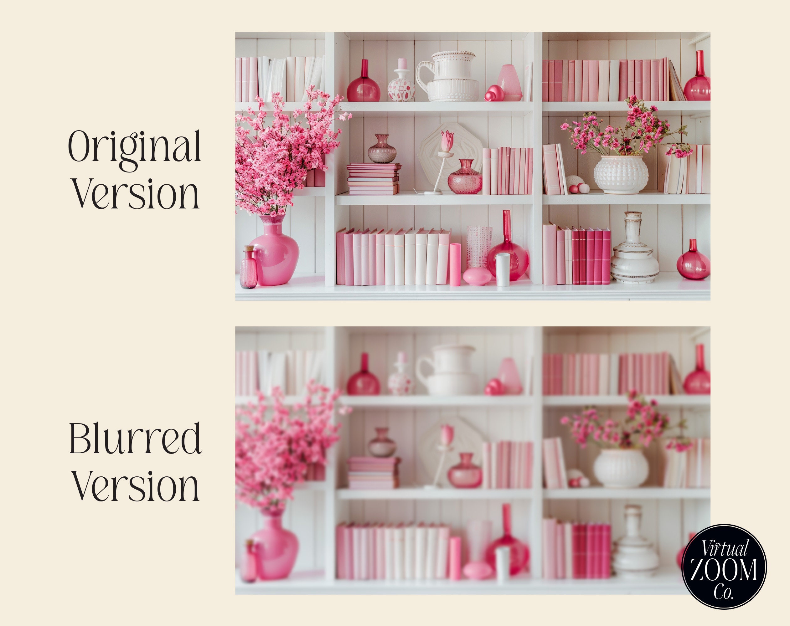 Zoom Background Hot Pink Bookshelf White Bookshelf With Pink