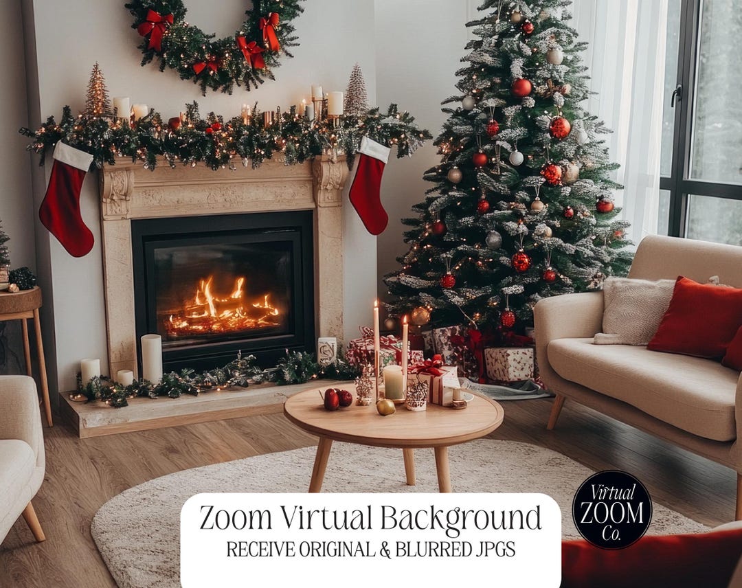 Zoom Background Festive Home Zoom Christmas Zoom Winter Home Virtual ...
