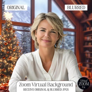 Zoom Background Christmas Zoom Winter Home Virtual Background Winter Digital Background Meeting Snowing Cabin Zoom Fireplace Cabin Zoom Jpg