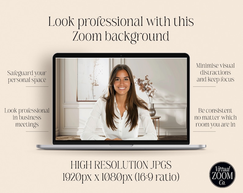 Zoom Background Professional Luxury Home White Home Zoom Virtueller