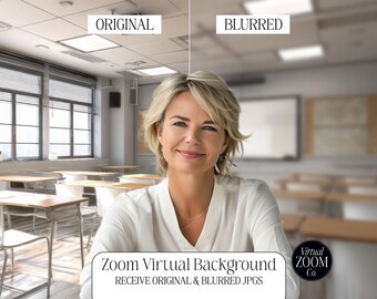 Teacher Classroom Zoom Background (Original & Blurred JPGs)
