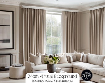 Zoomの背景 リビングルーム Zoomの高級住宅 Zoomのニュートラルな住宅