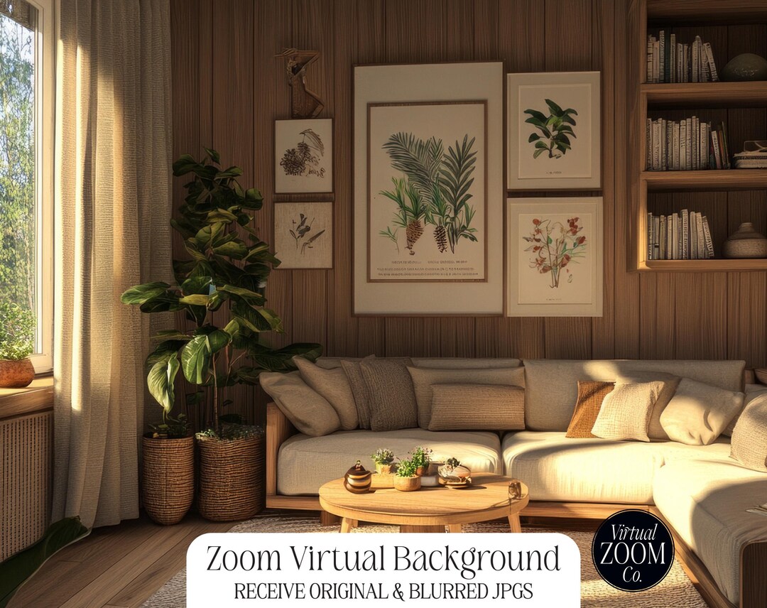 Zoom Background Wall Art Family Room Professional Home Zoom Virtual ...