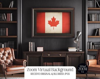 Zoom Background Corporate Office Canadian Flag Professional Zoom Background Virtual Background Office Zoom Zoom Meeting Video Conference