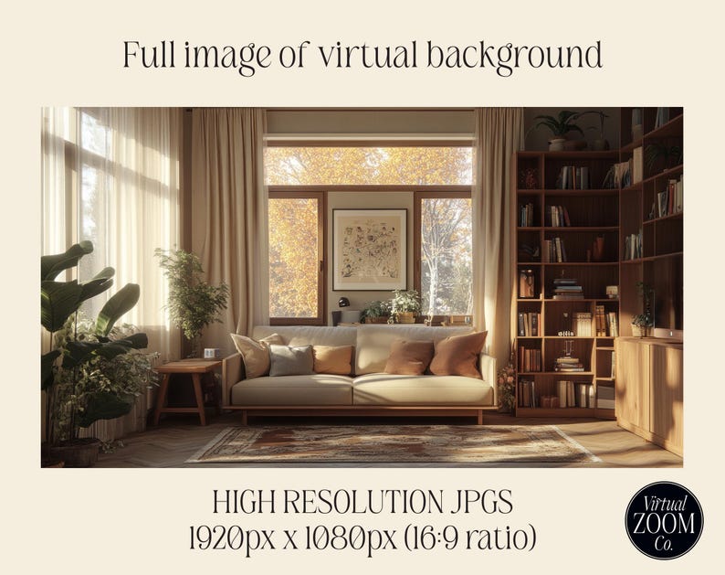 Zoom Background Wall Art Family Room Professional Zoom Background Home ...