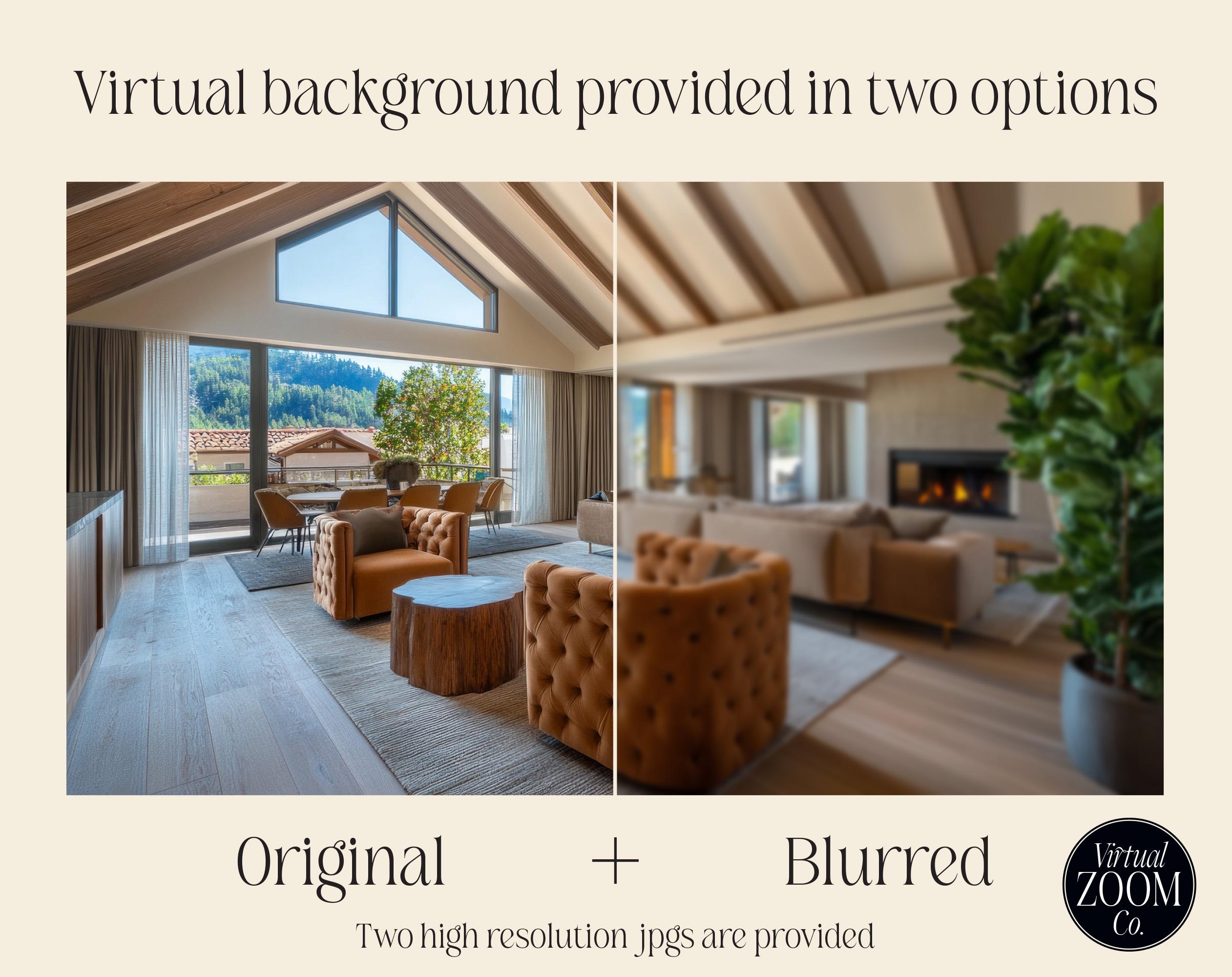 Zoom Background Family Room Professional Zoom Background Timber Home ...