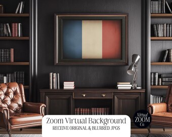 Zoom Background Corporate Office French Flag Professional Zoom Background Virtual Background Office Zoom Zoom Meeting Video Conference Paris