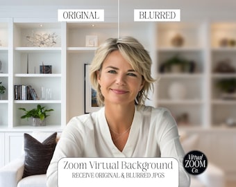 Zoom Background Fall Living Room Zoom Luxury Home Zoom Autumn Home Zoom Virtual Background Bookshelves Wall Art Home Video Conference Home