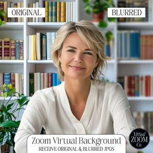 Zoom Background Colored Books on Bookshelf Bookshelf Zoom Professional Zoom Photo Virtual Background Zoom Meeting Video Conference Google