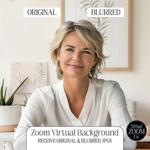 Zoom Hintergrund Home Office mit Pflanzen Professioneller Zoom Hintergrund Virtueller Hintergrund Zoom Meeting Video Meeting Hintergrund Home Office