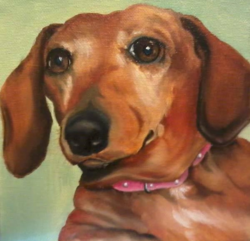 hand painted custom pet portrait, memorial painting, oil painting, dog cat any pet from your photo unique gift idea FREE SHIPPING in US image 7