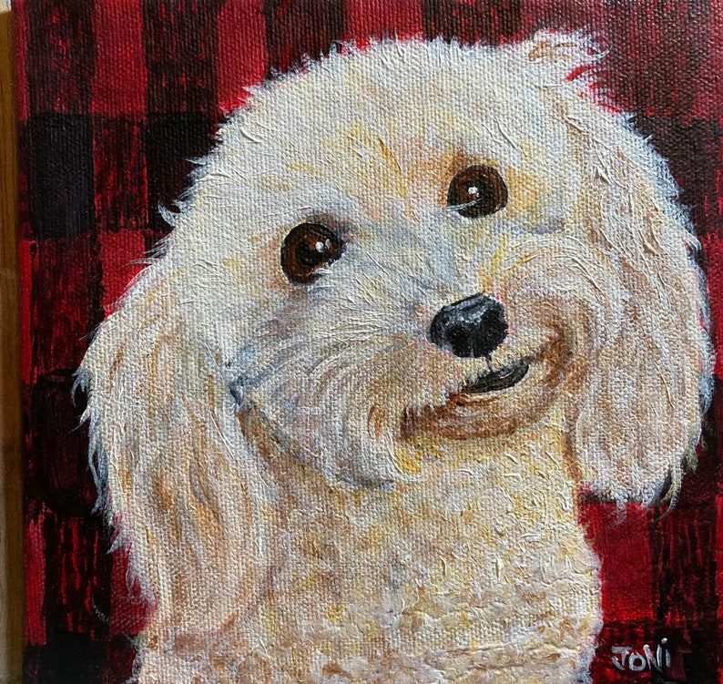 hand painted custom pet portrait, memorial painting, oil painting, dog cat any pet from your photo unique gift idea FREE SHIPPING in US image 5