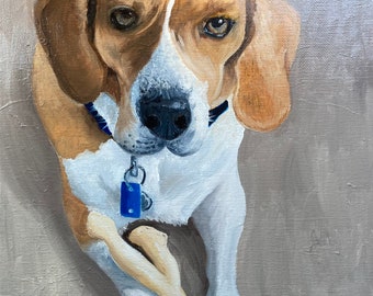 hand painted custom pet portrait, memorial painting, oil painting, dog cat any pet from your photo unique gift idea FREE SHIPPING in US