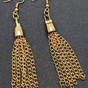 Chain tassel earrings