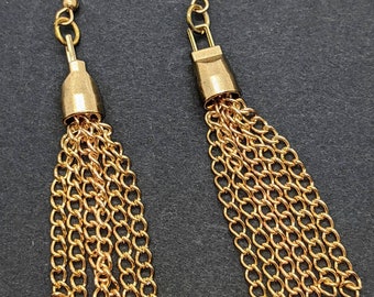 Chain tassel earrings