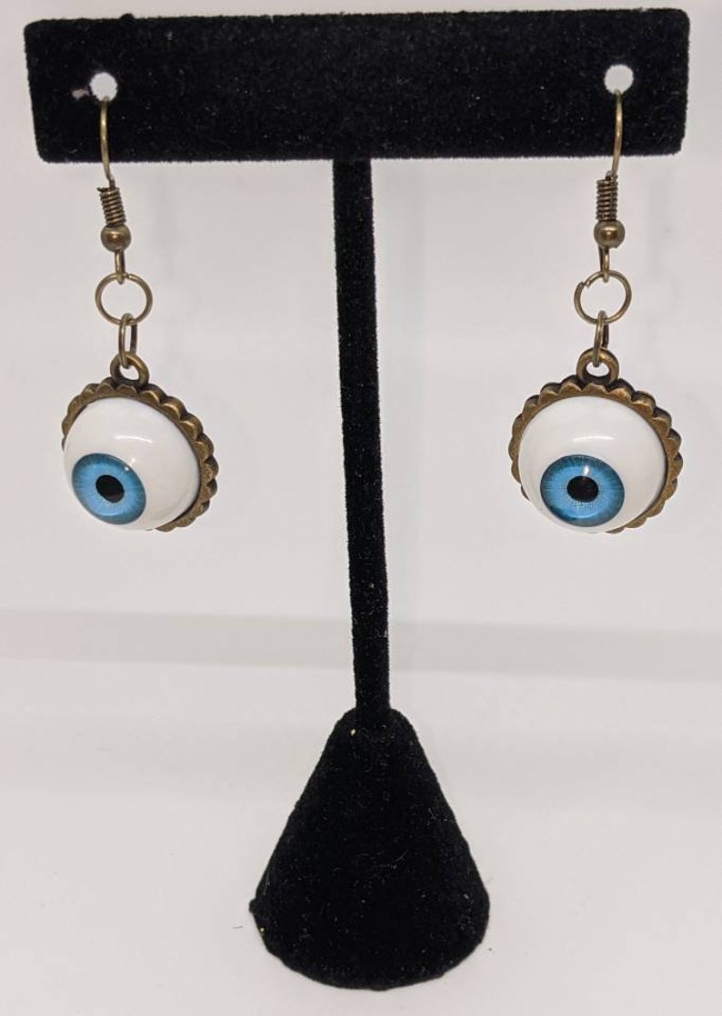 Blue eyeball earrings