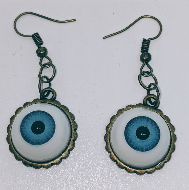 Blue eyeball earrings