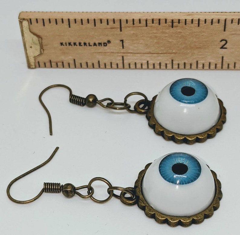 Blue eyeball earrings