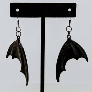Metal bat wing earrings