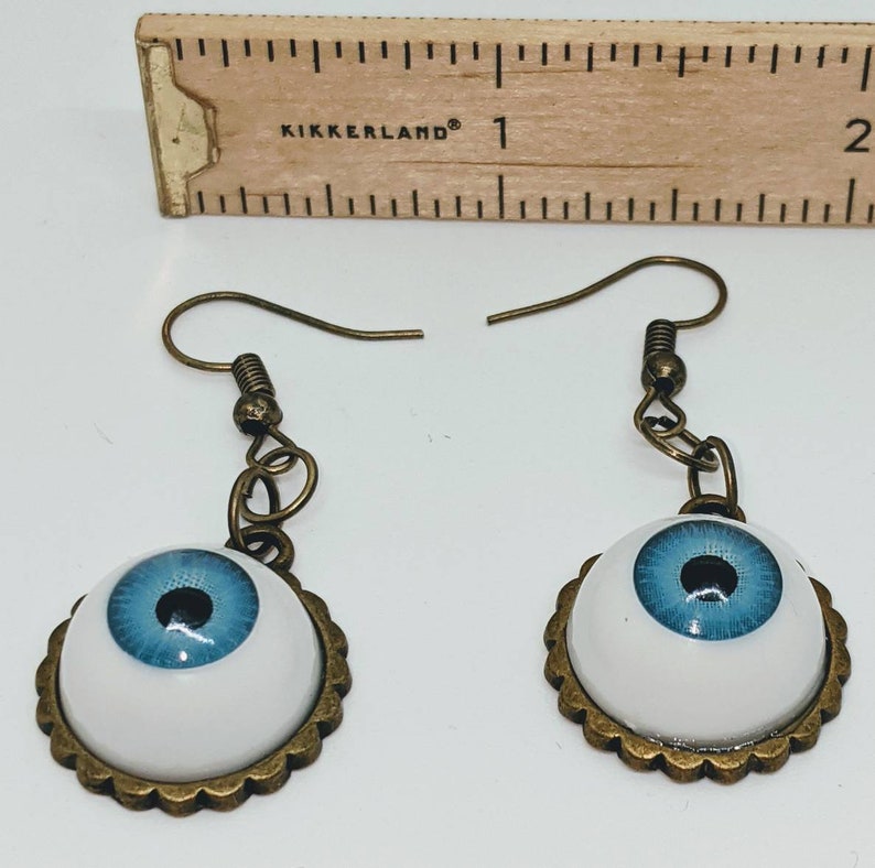 Blue eyeball earrings