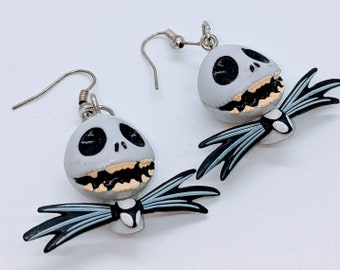 3D Jack with teeth earrings