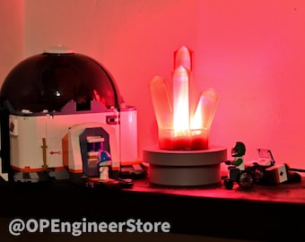 LEG0 inspired Red crystal nightlight USB Powered