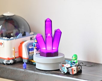 purple LEGO space crystal nightlight