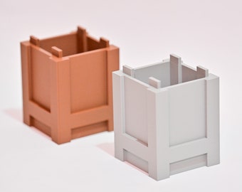 LEGO inspired 2x2 crate desk organizer bin stackable