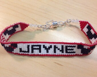 Mickey and Minnie Personalized Beaded Bracelet