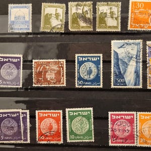 Lot of Vintage Palestine and Israel Stamps-Rare!