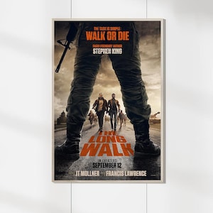 The Long Walk (2025) Film Poster - Leinwand Kunstdrucke - Film Wohnkultur - Geburtstagsgeschenke