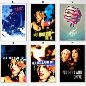 Cartaz do filme Mulholland Drive (2001) - Impressão em tela - Decoração para casa - Arte de parede vintage